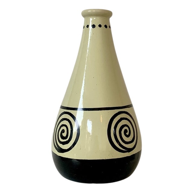 Monogrammed Ceramic Vase by Francis Jourdain, France, 1920s For Sale