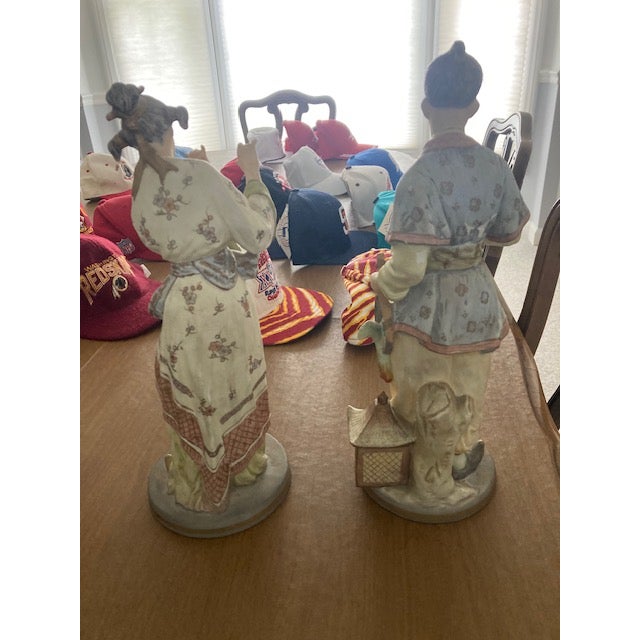1960s Andrea Japanese 2 Porcelain Figurines For Sale - Image 4 of 4