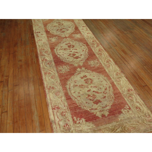 Zabihi Collection Antique Turkish Floral Runner - 3'5" x 9'2" For Sale In New York - Image 6 of 12