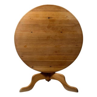 Antique 19th Century English Victorian Pine Tilt-Top Breakfast Table For Sale