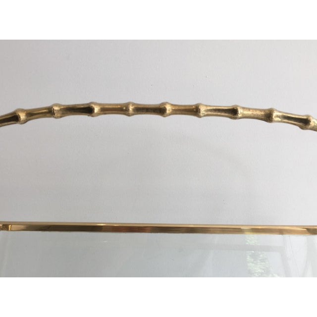 Maison Baguès 1940s Brass and faux bamboo magazine rack by Maison Baguès For Sale - Image 4 of 12