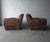 1990s French Style Patinated Leather Lounge Chairs by Restoration Hardware For Sale - Image 5 of 15