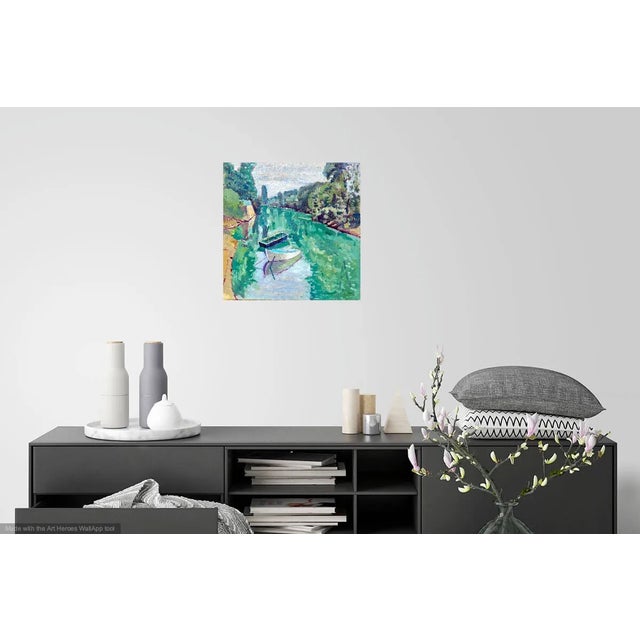 "A River in France" Contemporary Landscape Oil Painting For Sale In Los Angeles - Image 6 of 7