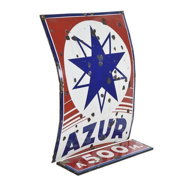 Enamelled plate of the azure stations. This piece is designed in the style of the selected designer and/or manufacturer