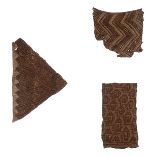 Group of Three Framed Pre-Columbian Textile Fragments Chancay Chimu Culture For Sale