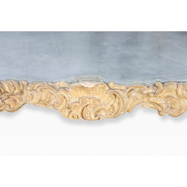 19th Century French Louis XV Revival Hand-Carved Mirror For Sale - Image 9 of 12