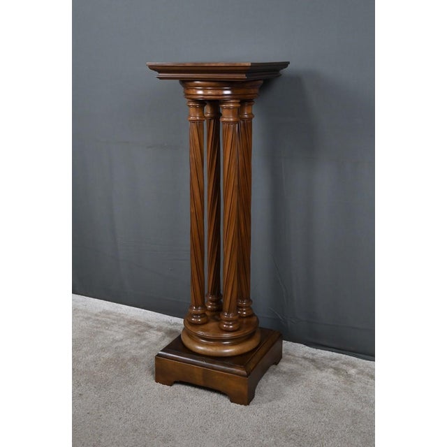 Neo-Gothic Walnut Swivel Side Table, 1900s For Sale - Image 4 of 18