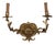 An elegant pair of French gilt bronze two-light wall sconces crafted in the Louis XV style during the 20th century. Richly...