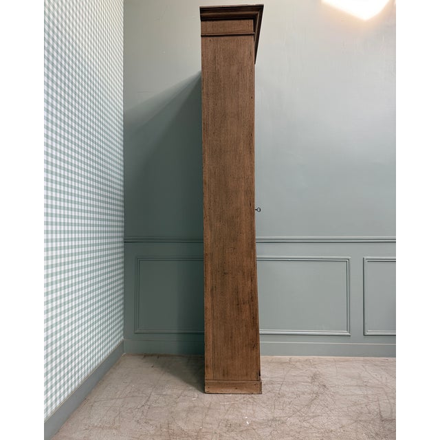 Tall Glass-Fronted Cupboard in Oak, 1890s For Sale - Image 10 of 13