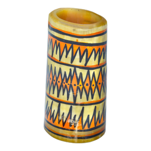 Vintage Handmade & Patterned West-African Natural Horn Vase