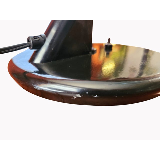 Vintage Postmodern Art Specialty Co. Oversized Black Cantilever Saucer Desk Lamp For Sale - Image 13 of 13