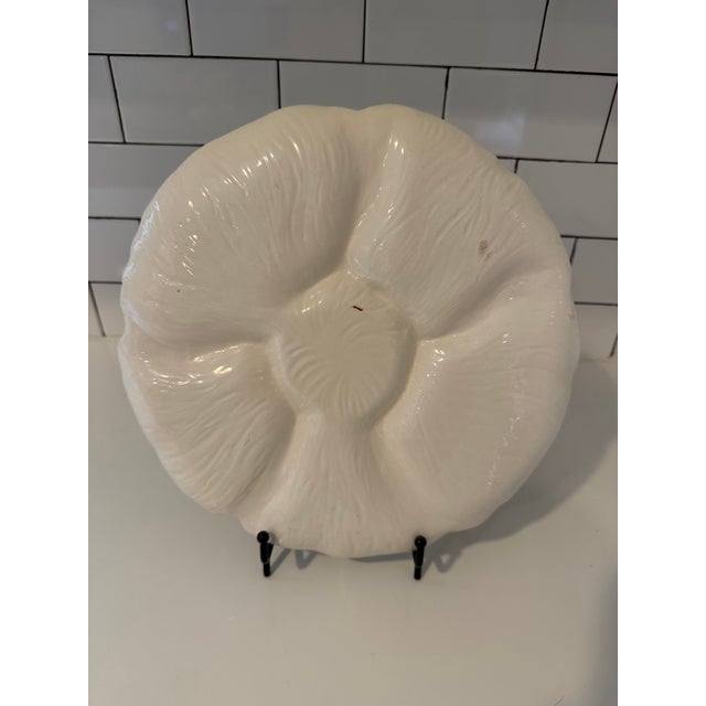 Mid-Century Modern 1950s Mid Century Modern Cabbageware or Lettuceware Bok Choy Ceramic Serving Platter For Sale - Image 3 of 4