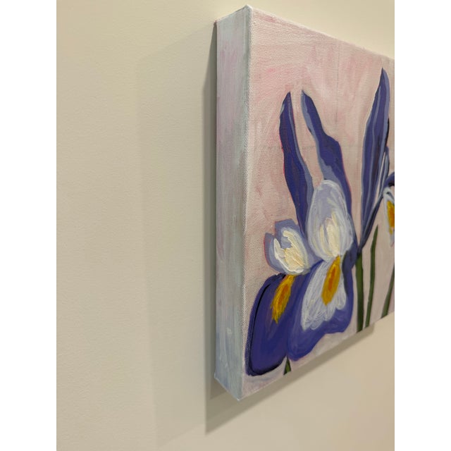 2020s Modern Abstract Floral Acrylic Painting on Canvas, Signed, Framed, Dated For Sale - Image 5 of 6