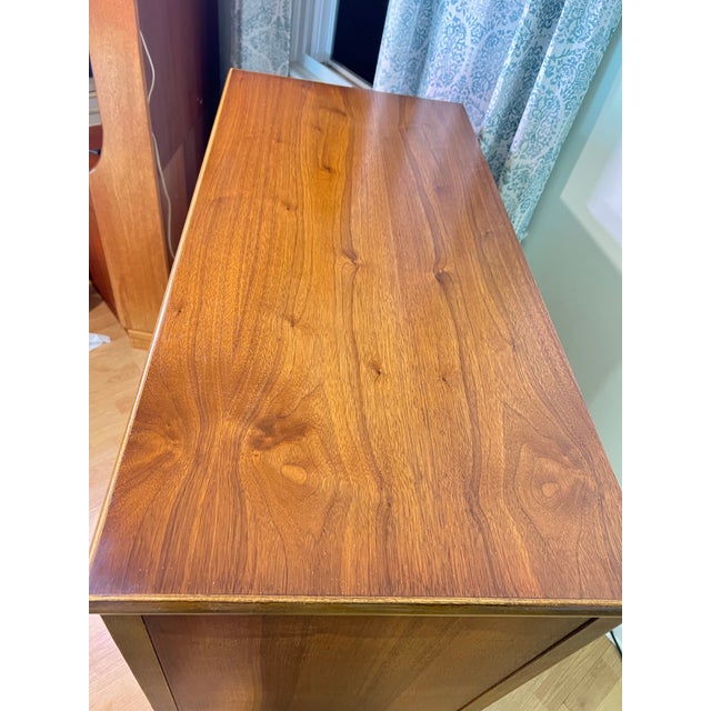 1960s 1960s Lane Perception Walnut Highboy Dresser For Sale - Image 5 of 12