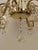 1940s Brass 6-Arm Chandelier with Cream Silk Shades, Austria, 1940s For Sale - Image 5 of 14