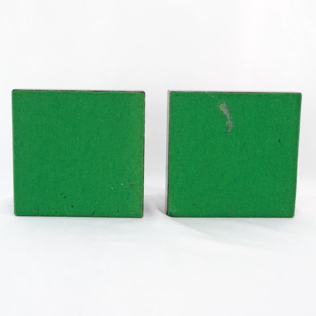 Black Pair Mid Century Italian Alabaster and Marble Bookends For Sale - Image 8 of 8