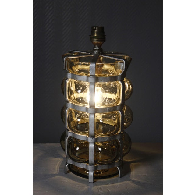 Mid-Century Brutalist Venitian Blown Glass Lamp Base, 1950s For Sale - Image 4 of 12
