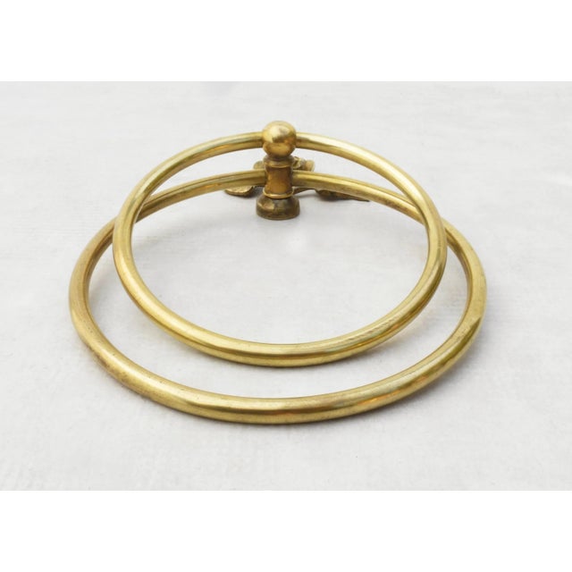 Mid-Century Modern French Rose Flower Bathroom Accessories in Bronze and Brass, 1950s, Set of 5 For Sale - Image 3 of 14