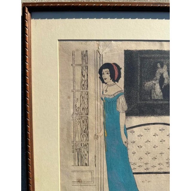 Paul Iribe "Les Robes De Paul Poiret Racontées Par Paul Iribe" Original Stencil Art Circa 1908 With Watermark For Sale - Image 10 of 14