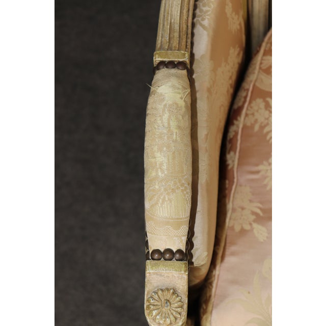 Pair of French Louis XVI Style Paint Decorated Bergère Chairs by Maison Jansen For Sale - Image 15 of 15