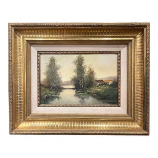 19th Century French Landscape Oil Painting Signed L. Dupuy for Galien-Laloue For Sale