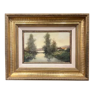 19th Century French Landscape Oil Painting Signed L. Dupuy for Galien-Laloue