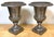 Bronze Pair of English Regency Silvered Cast Iron Egg-and-Dart Urns, Early 19th Century For Sale - Image 8 of 12