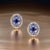 Blue Diamond Sapphire Earrings 14k Gold 3.24 TCW Certified For Sale - Image 8 of 18