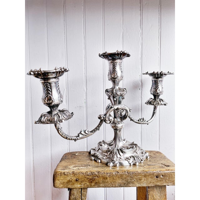 Victorian Late 19th Century Victorian Era Tiffany & Co Silver Plated Candelabra For Sale - Image 3 of 10