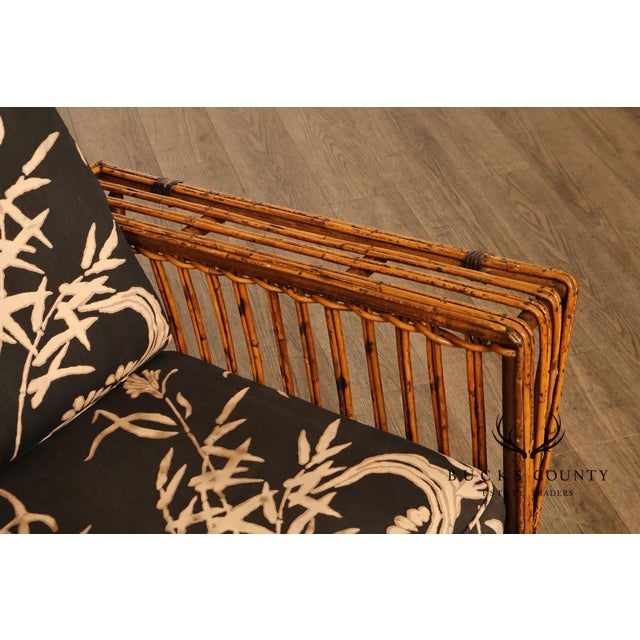 Antique Split Reed Rattan Sofa For Sale - Image 15 of 18