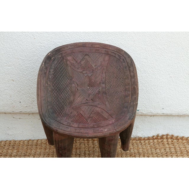 Wood Vintage Nupe Oval Small Coffee Table For Sale - Image 7 of 8