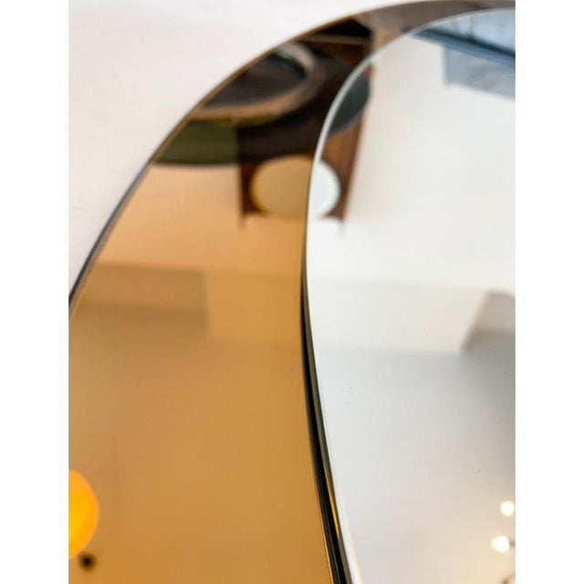 Glass Oval Glass Wall Mirror For Sale - Image 7 of 11