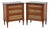Pair Maitland Smith Marble Top Neoclassical Commode Chests For Sale