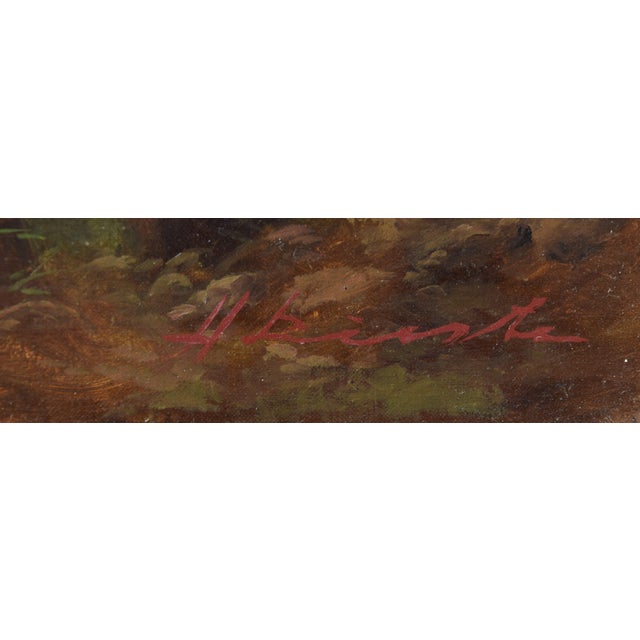 Hermann Dieste *1931 Westphalia 'Extensive mountain landscape with rushing stream' Oil on canvas, stretcher, framed Signed...