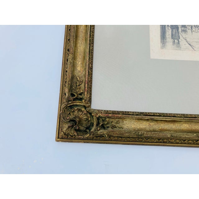 Late 19th Century Antique Paris Etching Signed H. Guerand For Sale - Image 5 of 5
