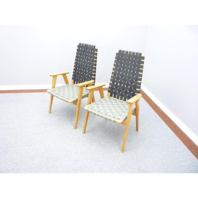 1950s Set of Mid-Century Armchairs in the style of Jens Risom, 1950s For Sale - Image 5 of 15