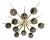 21st Century Star Satin Brass Smoky Murano Flush Mount by Fabio LTD For Sale