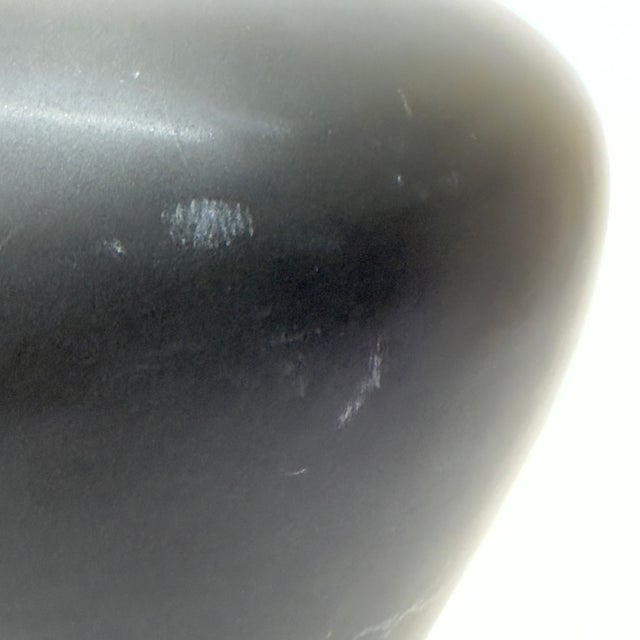 Large Matte Black Ceramic Vase With Relief Crane Motif by Haeger No. 7105 For Sale - Image 11 of 11