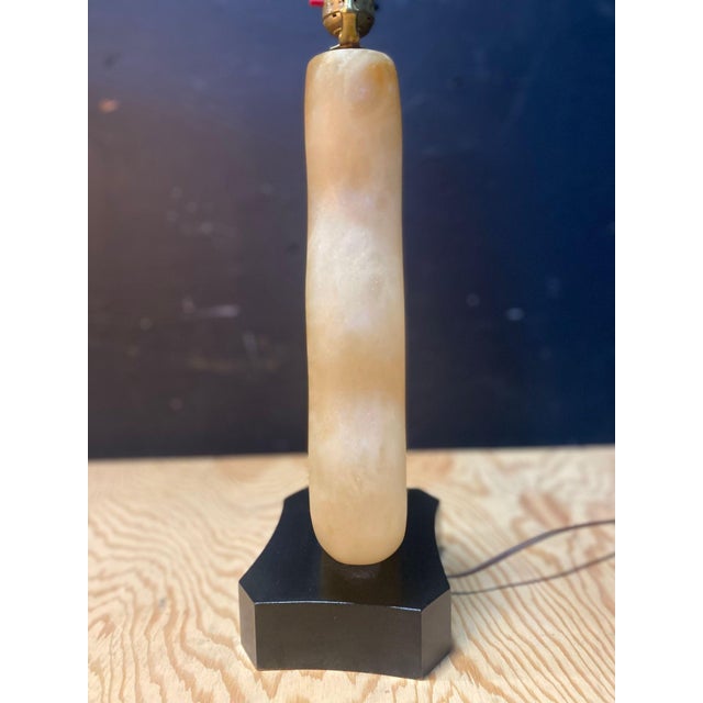 1950's Biomorphic Alabaster Table Lamp Designed by Maurizio Tempestini For Sale - Image 9 of 11