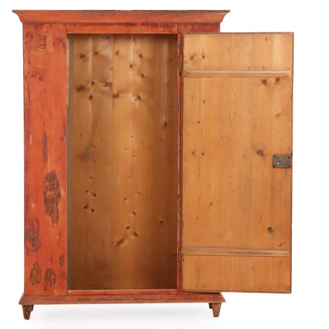 Rustic European Swedish Provincial Painted Armoire / Cupboard, Late 19th C. For Sale - Image 3 of 8