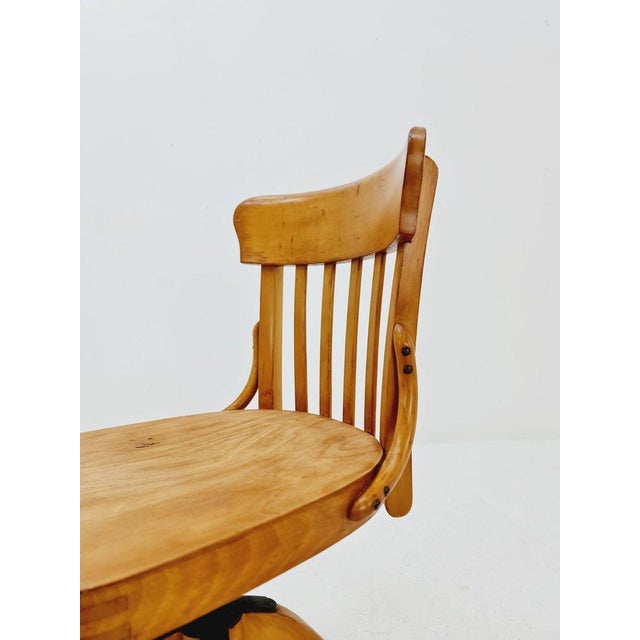 Bauhaus Swivel Office Chair in Wood by Puffdreh Kontorchair, 1930s For Sale - Image 5 of 11