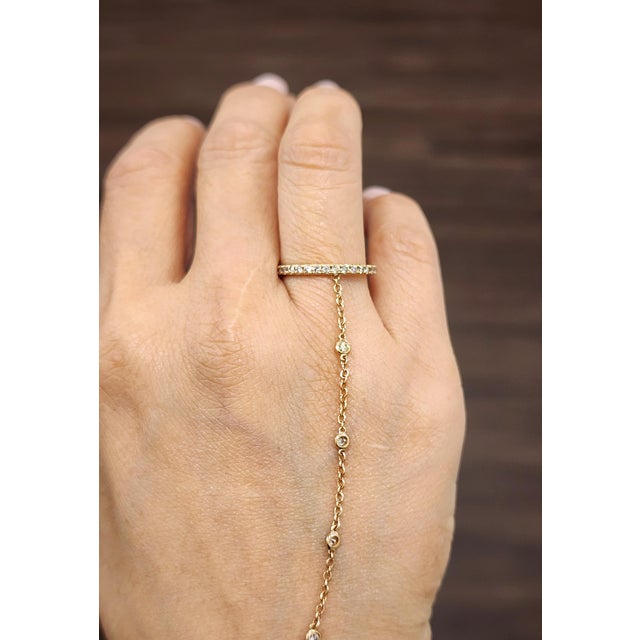Modern 0.93 Ct Diamond Ring Bracelet Size 6.5 For Sale - Image 3 of 9