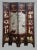 Antique Chinese four-panel Coromandel lacquered screen decorated with carved, incised and painted scenes of palace life in...