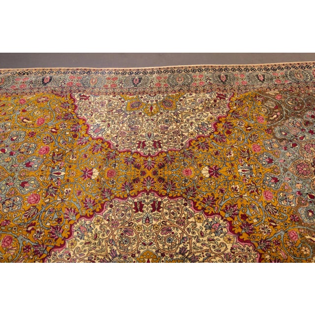 Textile Antique Persian Tehran Rug 7'3'' X 9'10'' For Sale - Image 7 of 10