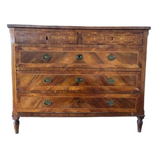 Italian Antique 5 Drawer Chest For Sale