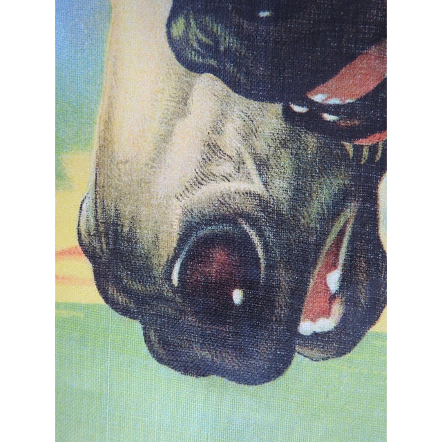 Late 19th Century Chromolithograph Three Pharaohs Horses on Fabric For Sale - Image 4 of 7