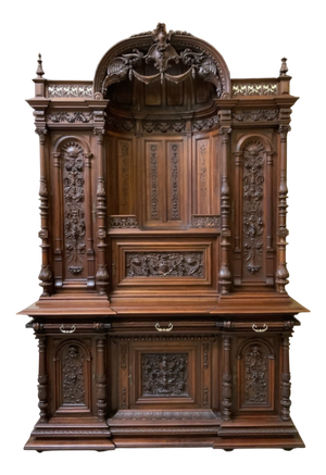 Neo-Renaissance Column Buffet, 1880s