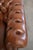 Brown English Two-Seater Sofa in Cowhide Leather For Sale - Image 8 of 13