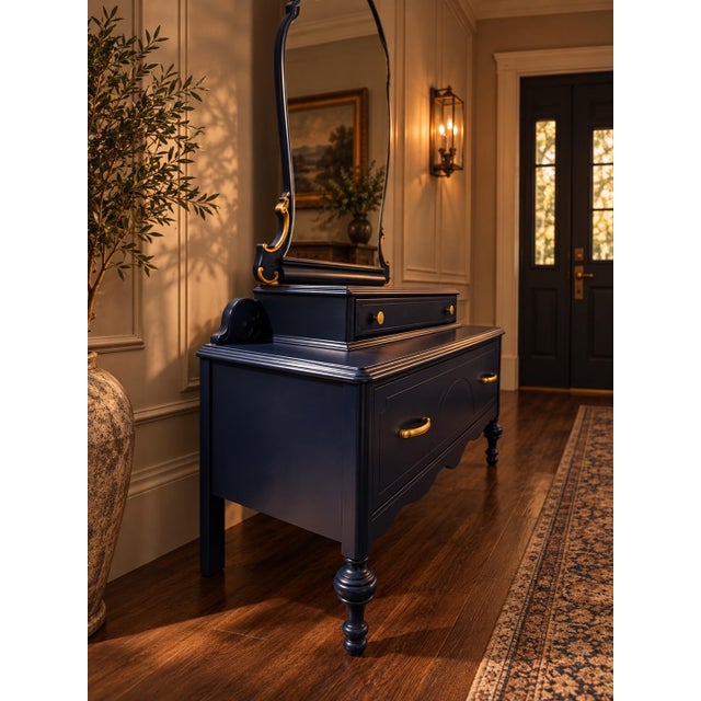 The Lune Noire Vanity — Vesper Collection by Artera An approximately 75-year-old vintage Gettysburg Furniture Co. vanity...