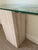 1970's Italian Travertine Pedestal Base and Glass Top Console For Sale - Image 4 of 10